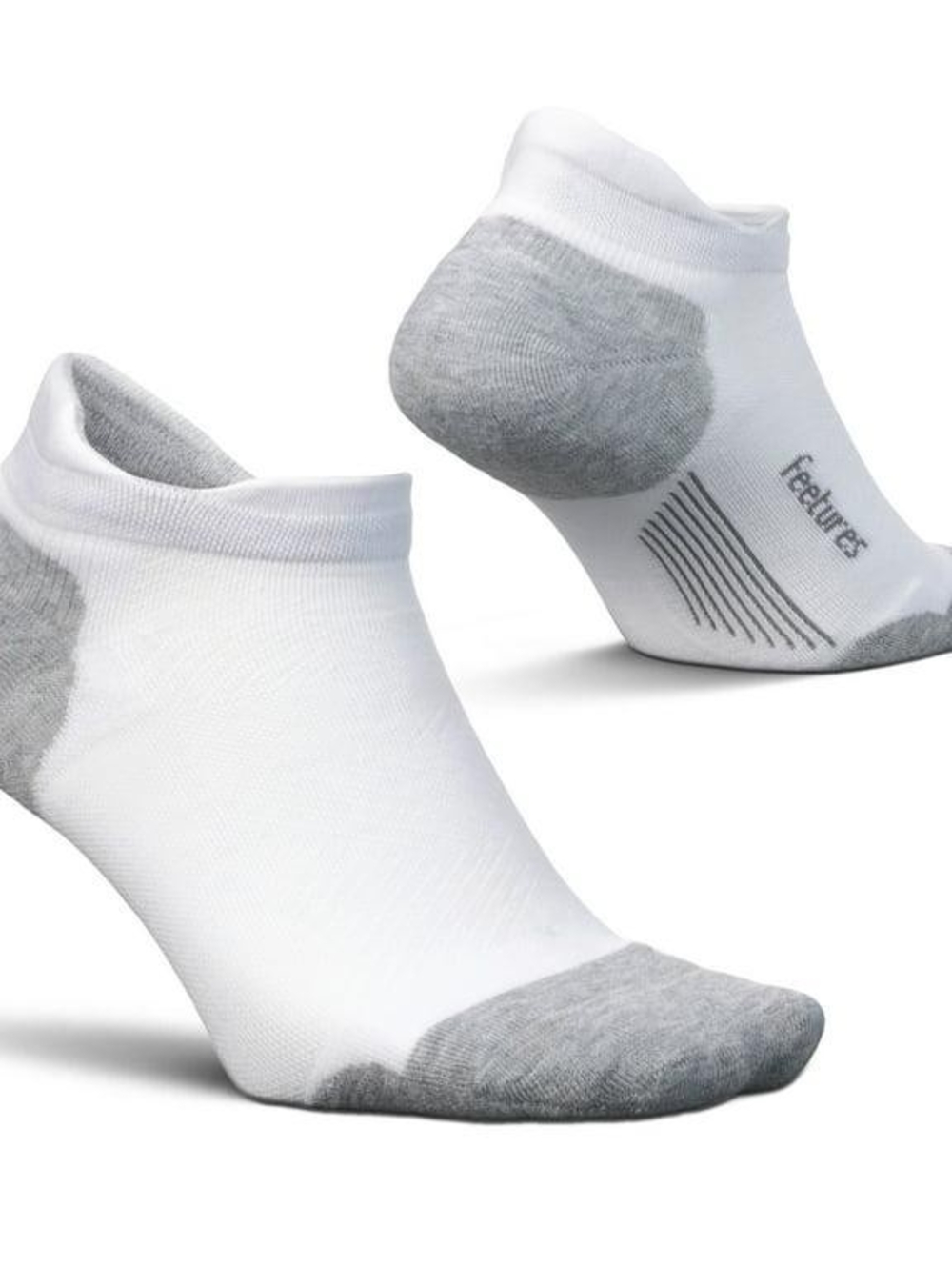 Low-Cut Athletic Socks in White and Gray